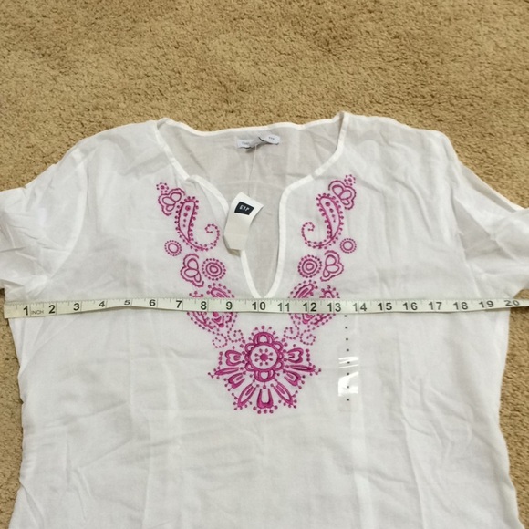 New! Gap outlet medium white cotton tunic top. - Picture 6 of 7